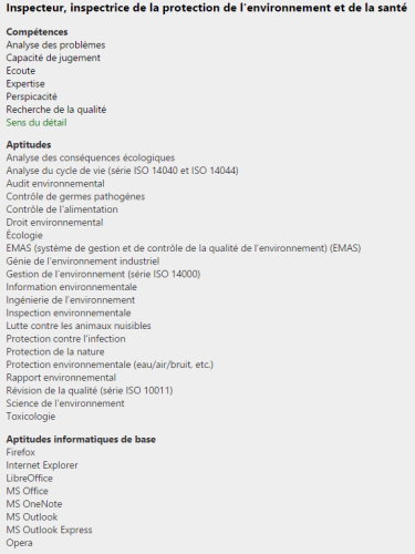 Description de poste