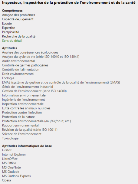 Description de poste
